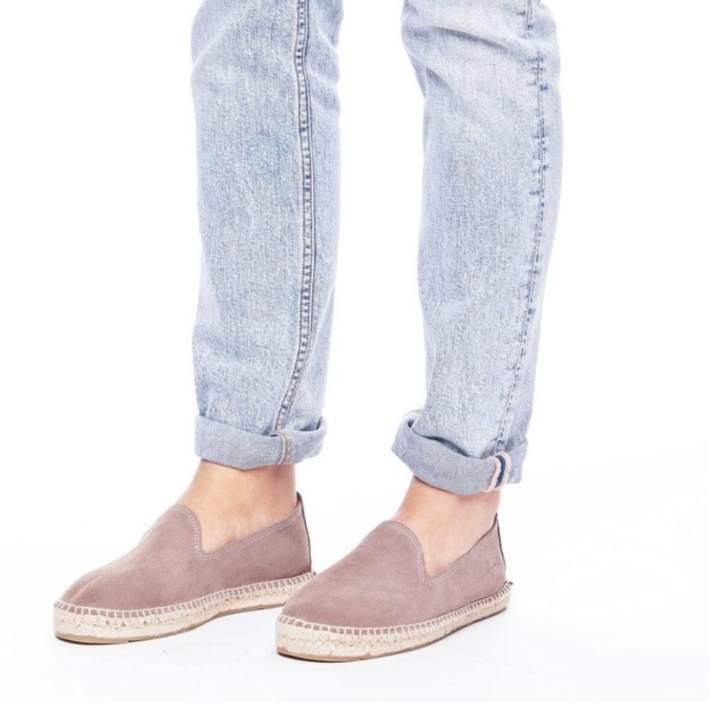 Manebi Hamptons Coco Brown Suede Espadrilles SZ 10